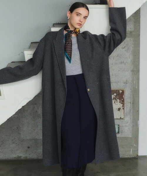 BEIGE, / ベイジ, その他アウター | ZION / ウールロングチェスターコート(Charcoal)