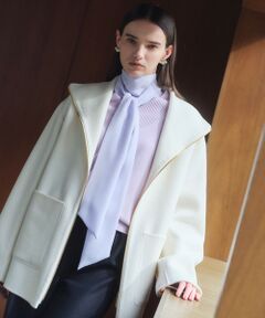 BEIGE, / ベイジ, その他アウター | ZION / ウールスタンドカラーショートコート