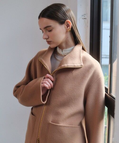 BEIGE, / ベイジ, その他アウター | ZION / ウールスタンドカラーショートコート | 詳細5