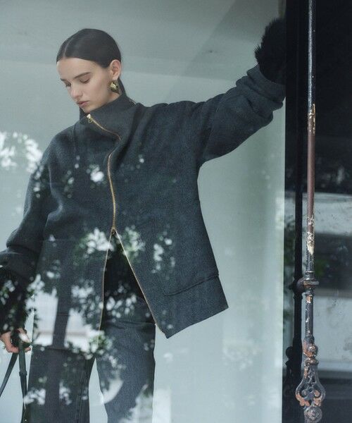 BEIGE, / ベイジ, その他アウター | ZION / ウールスタンドカラーショートコート | 詳細16