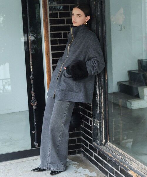 BEIGE, / ベイジ, その他アウター | ZION / ウールスタンドカラーショートコート | 詳細17