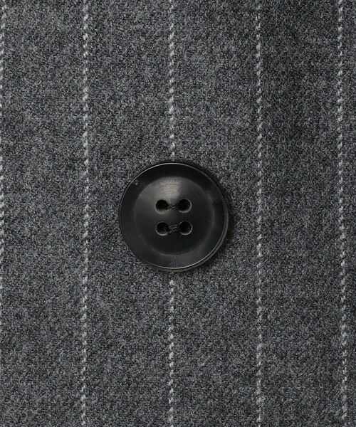 BEIGE, / ベイジ, テーラードジャケット | DELAND / ウールピンストライプダブルジャケット | 詳細15