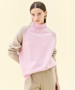 BEIGE, / ベイジ, ニット・セーター | RULE / ウールカシミヤバイカラーハイネックニット