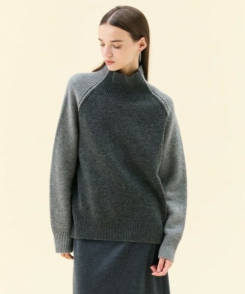 BEIGE, / ベイジ, ニット・セーター | RULE / ウールカシミヤバイカラーハイネックニット | 詳細10