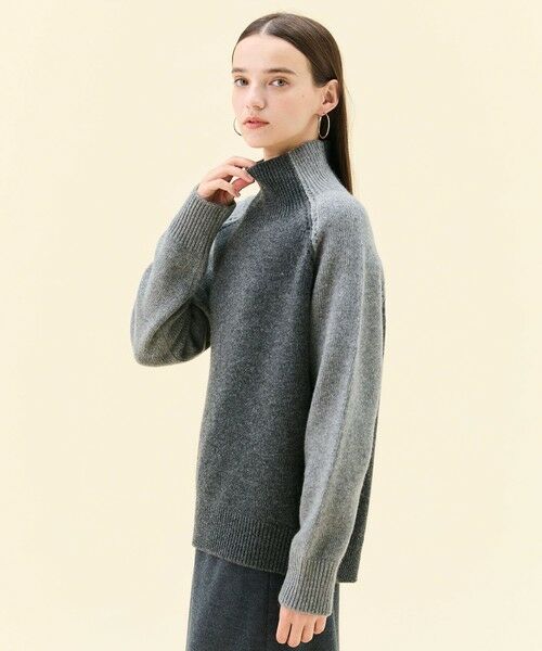 BEIGE, / ベイジ, ニット・セーター | RULE / ウールカシミヤバイカラーハイネックニット(M.Gray × L.Gray)