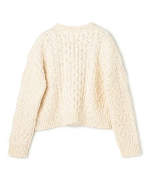 BEIGE, / ベイジ, ニット・セーター | RULE / ウールカシミヤアラン編みクロップドニット | 詳細5