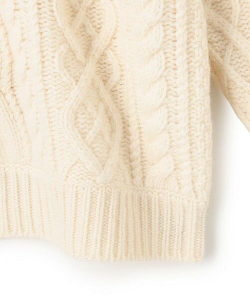 BEIGE, / ベイジ, ニット・セーター | RULE / ウールカシミヤアラン編みクロップドニット | 詳細8