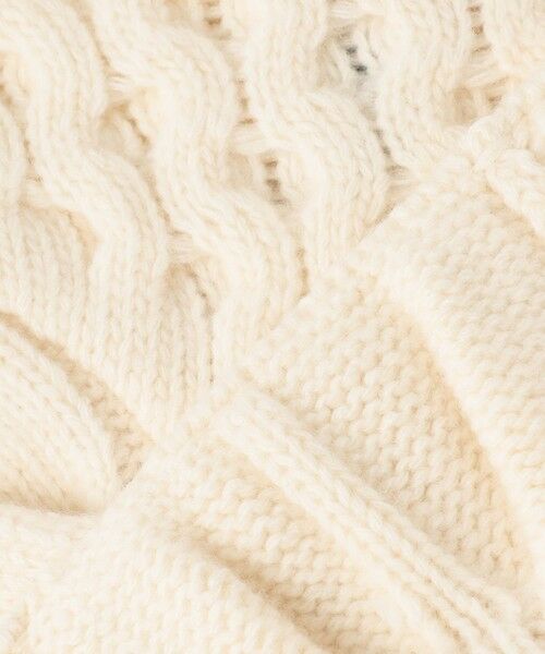 BEIGE, / ベイジ, ニット・セーター | RULE / ウールカシミヤアラン編みクロップドニット | 詳細9