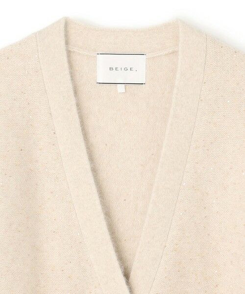 BEIGE, / ベイジ, ニット・セーター | AMARILLO / スパンコールフォックスニットカーディガン | 詳細5
