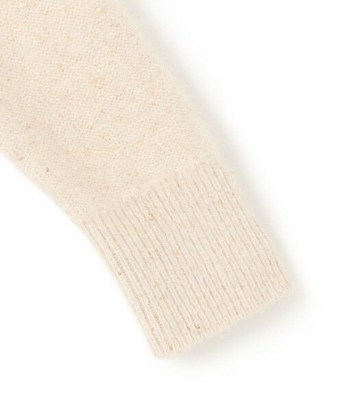 BEIGE, / ベイジ, ニット・セーター | AMARILLO / スパンコールフォックスVネックニット | 詳細6