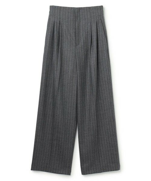 BEIGE, / ベイジ, その他パンツ | DELAND / ウールピンストライプハイウエストタックパンツ | 詳細10