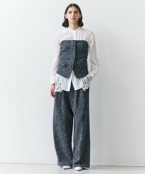 BEIGE, / ベイジ, シャツ・ブラウス | TRIPHANE / バックニットツイードビスチェ | 詳細4