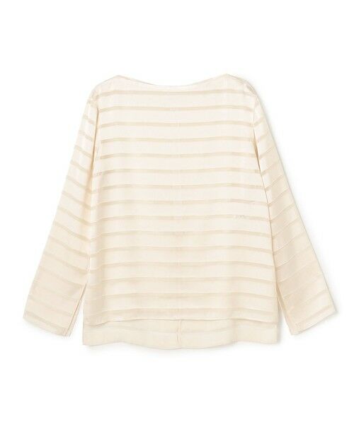 BEIGE, / ベイジ, シャツ・ブラウス | HAUYNITE / ボーダーシアー ボートネックブラウス | 詳細5