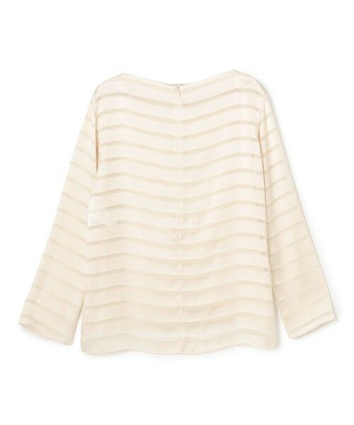 BEIGE, / ベイジ, シャツ・ブラウス | HAUYNITE / ボーダーシアー ボートネックブラウス | 詳細6