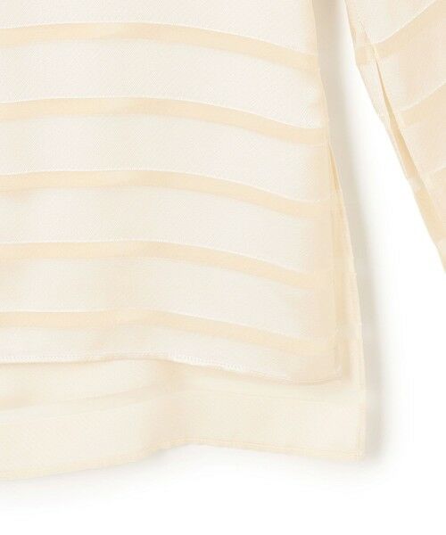 BEIGE, / ベイジ, シャツ・ブラウス | HAUYNITE / ボーダーシアー ボートネックブラウス | 詳細9