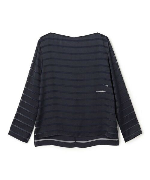 BEIGE, / ベイジ, シャツ・ブラウス | HAUYNITE / ボーダーシアー ボートネックブラウス | 詳細16