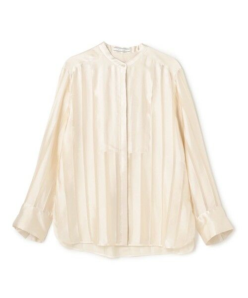BEIGE, / ベイジ, シャツ・ブラウス | HAUYNITE / シアーストライプバンドカラーブラウス | 詳細5
