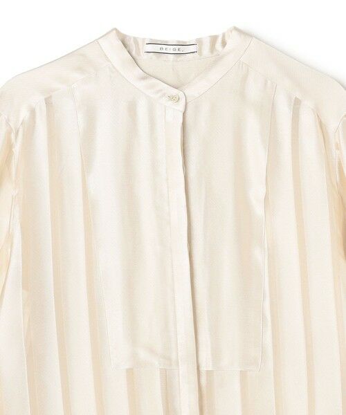 BEIGE, / ベイジ, シャツ・ブラウス | HAUYNITE / シアーストライプバンドカラーブラウス | 詳細7