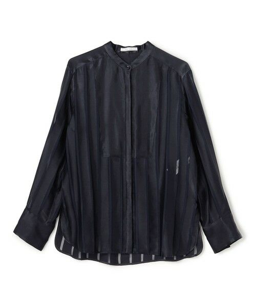 BEIGE, / ベイジ, シャツ・ブラウス | HAUYNITE / シアーストライプバンドカラーブラウス | 詳細16