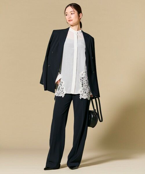 BEIGE, / ベイジ, シャツ・ブラウス | GALENA / コットンレースバンドカラーシャツ | 詳細7