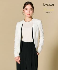 BEIGE, / ベイジ, ノーカラージャケット | 【Lsize・セットアップ対応】CINDY / ダブルカラージャケット
