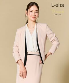BEIGE, / ベイジ, ノーカラージャケット | 【Lsize・セットアップ対応】CINDY / ダブルカラージャケット