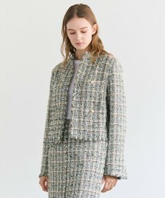 BEIGE, / ベイジ, ノーカラージャケット | BERYL / ファンシーツイードノーカラージャケット