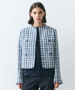 BEIGE, / ベイジ, ノーカラージャケット | BERYL / ファンシーツイードノーカラージャケット