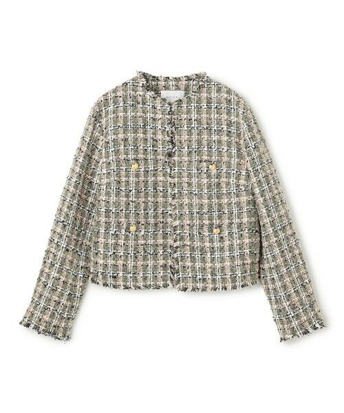 BEIGE, / ベイジ, ノーカラージャケット | BERYL / ファンシーツイードノーカラージャケット | 詳細5