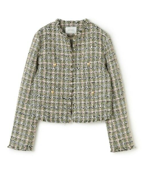 BEIGE, / ベイジ, ノーカラージャケット | BERYL / ファンシーツイードノーカラージャケット | 詳細5