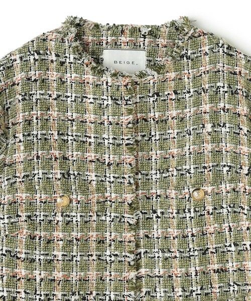 BEIGE, / ベイジ, ノーカラージャケット | BERYL / ファンシーツイードノーカラージャケット | 詳細6
