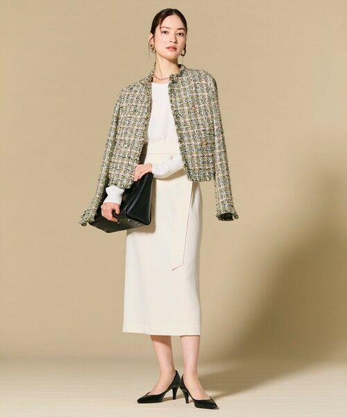 BEIGE, / ベイジ, ノーカラージャケット | BERYL / ファンシーツイードノーカラージャケット | 詳細4