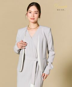 BEIGE, / ベイジ, ノーカラージャケット | 【セットアップ対応】CINDY / ダブルカラージャケット