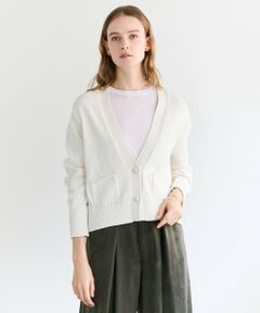 BEIGE, / ベイジ, ニット・セーター | HELIODOR / マリンボタンクロップドカーディガン