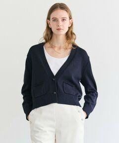 BEIGE, / ベイジ, ニット・セーター | HELIODOR / マリンボタンクロップドカーディガン