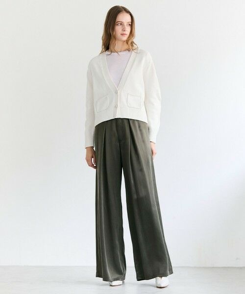 BEIGE, / ベイジ, ニット・セーター | HELIODOR / マリンボタンクロップドカーディガン | 詳細1