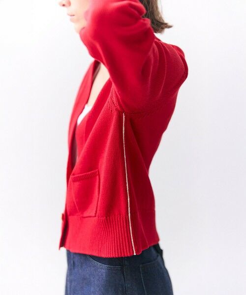 BEIGE, / ベイジ, ニット・セーター | HELIODOR / マリンボタンクロップドカーディガン | 詳細4