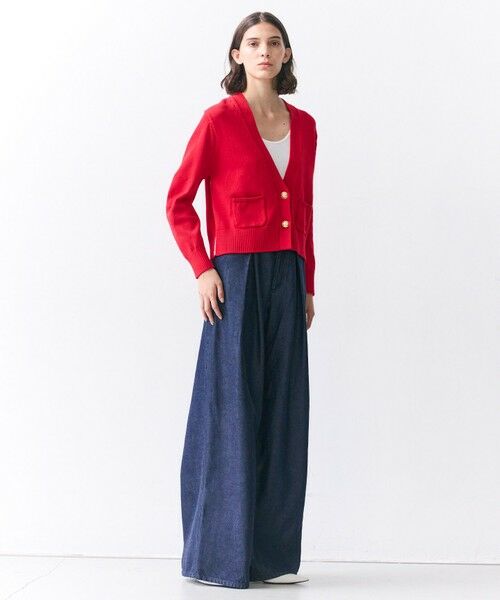 BEIGE, / ベイジ, ニット・セーター | HELIODOR / マリンボタンクロップドカーディガン | 詳細5