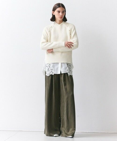 BEIGE, / ベイジ, ニット・セーター | HELIODOR / スポンディッシュマリンボタンニット | 詳細3