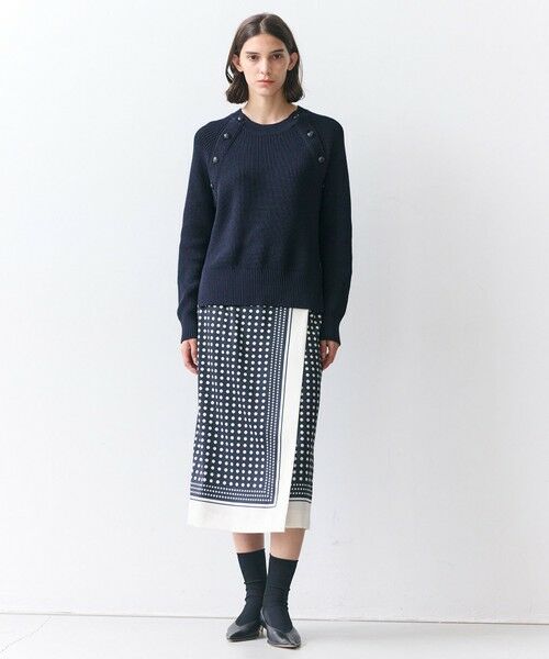 BEIGE, / ベイジ, ニット・セーター | HELIODOR / スポンディッシュマリンボタンニット | 詳細14