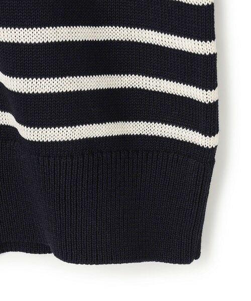 BEIGE, / ベイジ, ニット・セーター | HELIODOR / レーヨンボーダーマリンボタンニット | 詳細11