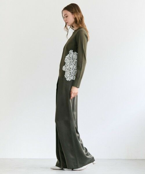 BEIGE, / ベイジ, ニット・セーター | WILLOW / アシンメトリーレースクルーネックニット | 詳細2