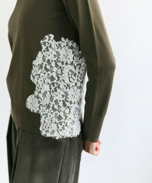 BEIGE, / ベイジ, ニット・セーター | WILLOW / アシンメトリーレースクルーネックニット | 詳細4