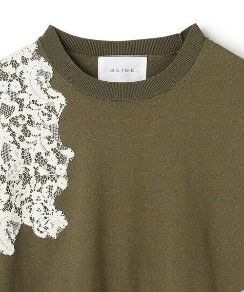 BEIGE, / ベイジ, ニット・セーター | WILLOW / アシンメトリーレースクルーネックニット | 詳細7