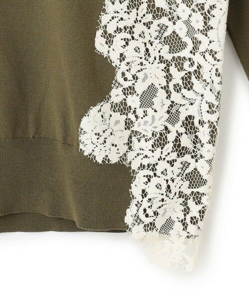 BEIGE, / ベイジ, ニット・セーター | WILLOW / アシンメトリーレースクルーネックニット | 詳細9