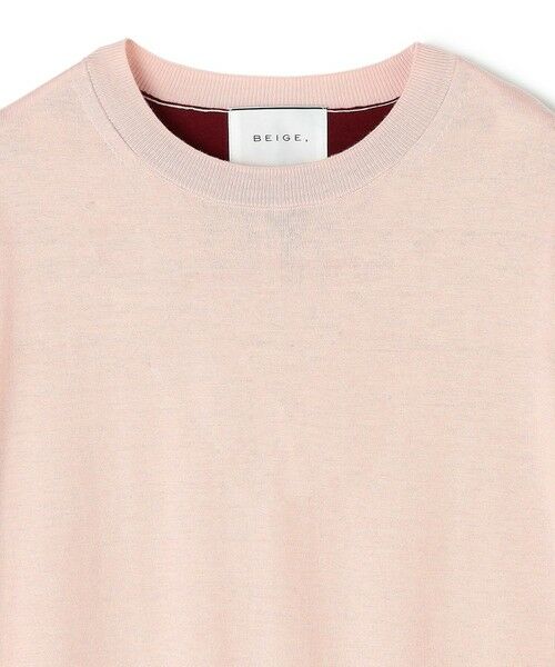 BEIGE, / ベイジ, ニット・セーター | CHLOR / ウールシルク配色クルーネックニット | 詳細5