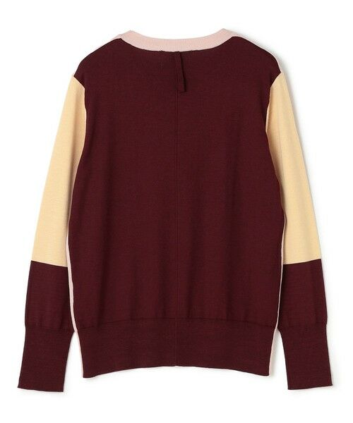 BEIGE, / ベイジ, ニット・セーター | CHLOR / ウールシルク配色クルーネックニット | 詳細6