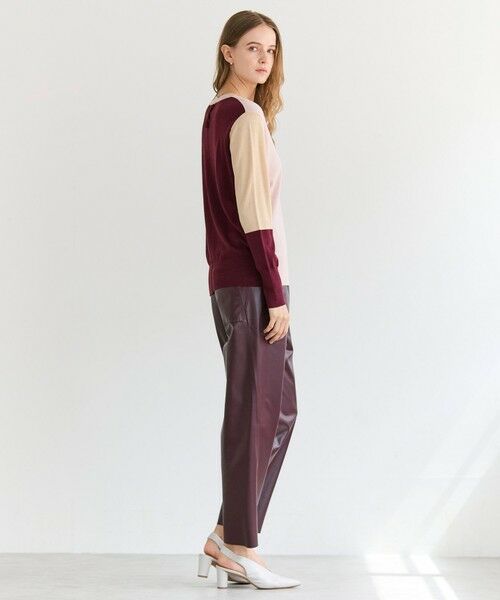 BEIGE, / ベイジ, ニット・セーター | CHLOR / ウールシルク配色クルーネックニット | 詳細2