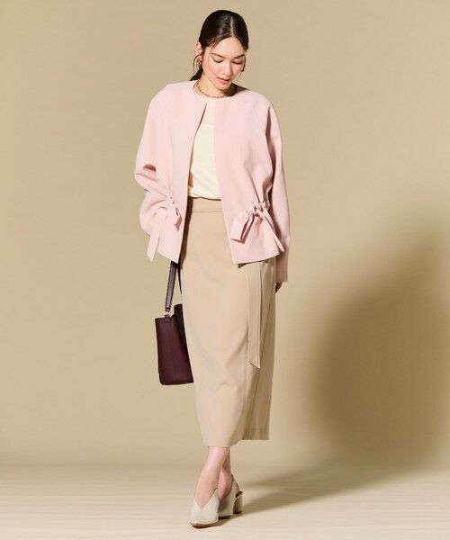 BEIGE, / ベイジ, ニット・セーター | CHLOR / ウールシルク配色クルーネックニット | 詳細11