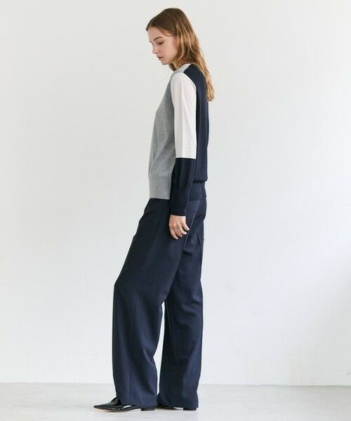 BEIGE, / ベイジ, ニット・セーター | CHLOR / ウールシルク配色クルーネックニット | 詳細15